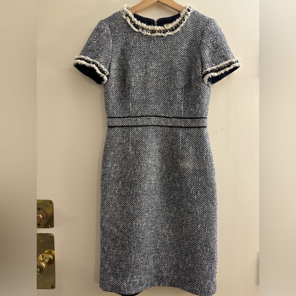 Tory Burch Rosemary Dress Jeweled Tweed Size 6 - Picture 3 of 9